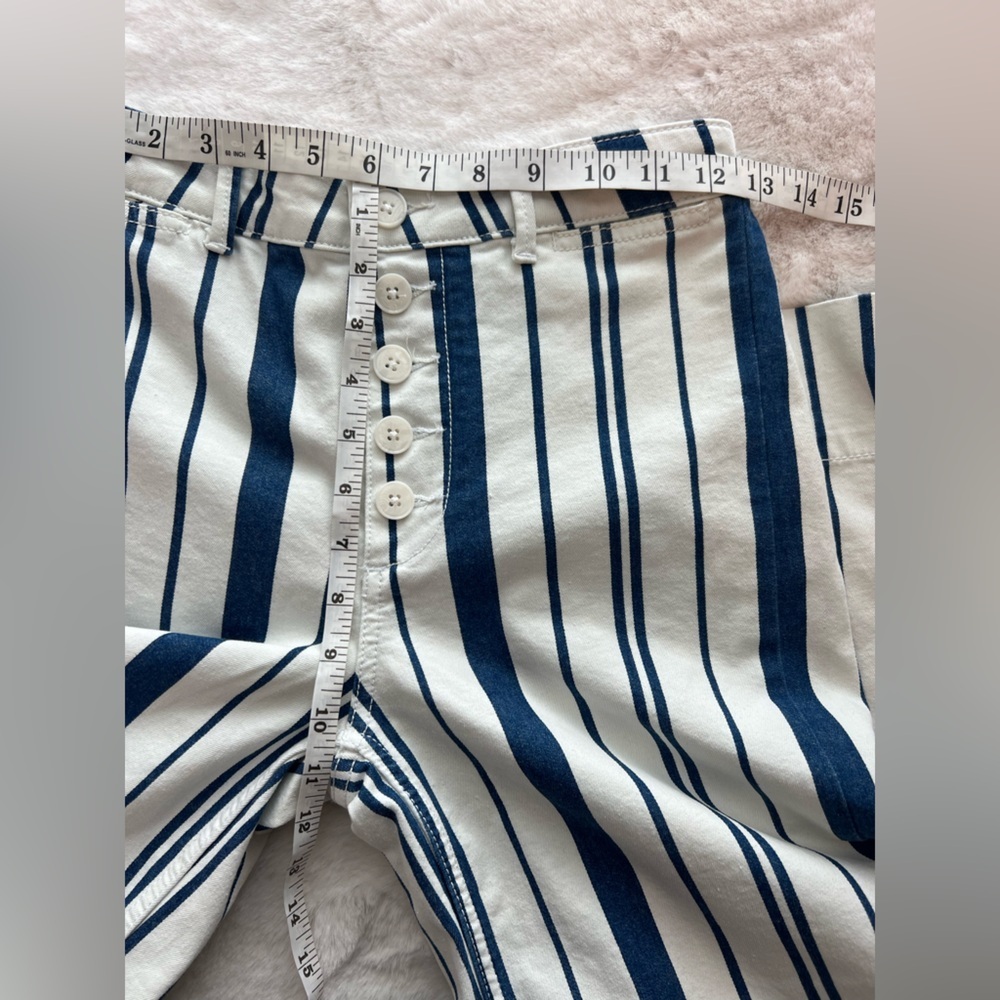 Anthropologie Capitaine striped high waisted Wide leg pants Size 0 - Picture 6 of 9